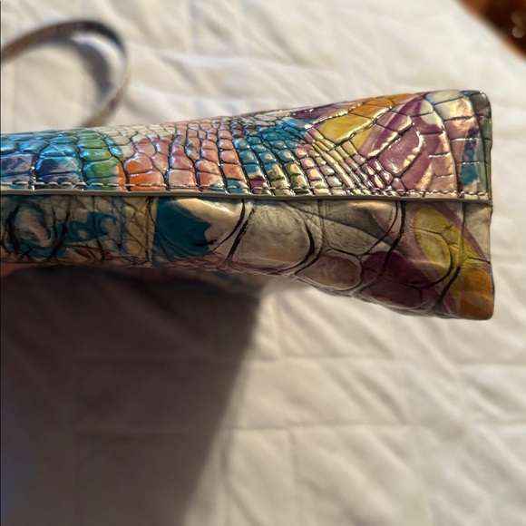 Brahmin Colorful Croc-Embossed Leather Bag - Picture 3 of 10